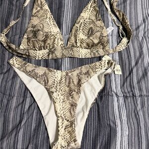 Aerie Snake Print Bikini Set